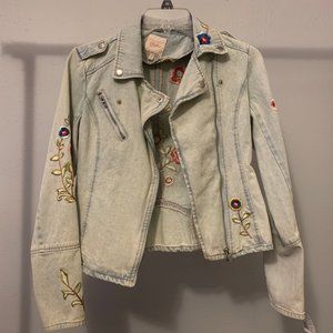 Candie's Blue Jean Side Zip Jacket (XS)